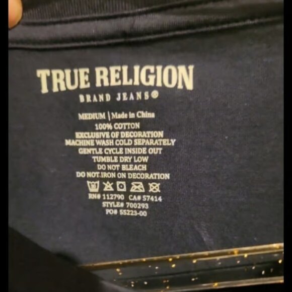 Silicone Print Graphic T-Shirt True Religion mens size medium new - Picture 3 of 3